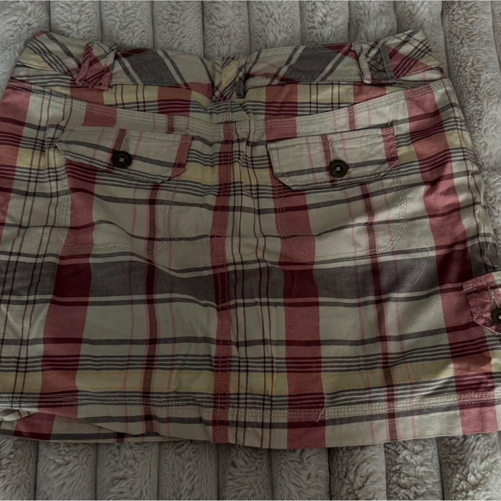St. John's Bay Pink and Cream Plaid Pencil Skirt - Picture 3 of 5